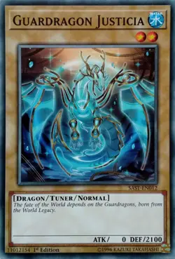 SAST-EN012 GUARDRAGON JUSTICIA COMMON 1ST EDITION YuGiOh CARD - Image 1