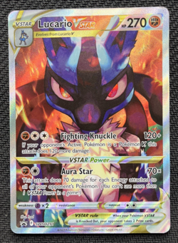 Lucario VSTAR Promo SWSH291 Pokemon Card Black Star Crown Zenith 2023 NM - Image 1