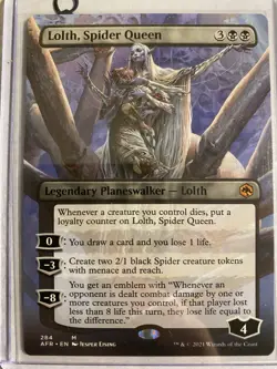Lolth Spider Queen Borderless Forgotten Realms Regular AFR 284 MTG Magic NM - Image 1
