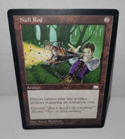 Null Rod: Weatherlight: Artifact: MTG: 1997, Heavy Play - Image 1