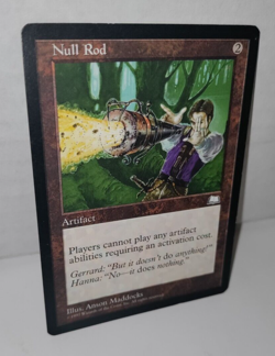 Null Rod: Weatherlight: Artifact: MTG: 1997, Heavy Play - Image 2