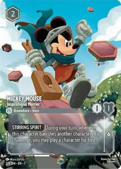 1x Mickey Mouse - Inspirational Warrior - 221/204 - Enchanted - Holofoil NM-Mint - Image 1