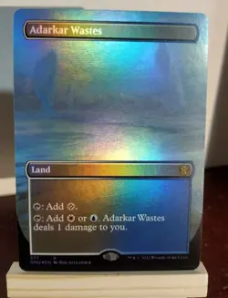 MTG Adarkar Wastes Borderless Dominaria United Foil LP X1 Magic The Gathering - Image 1