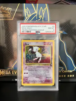 Pokemon Mew #9 Holo PSA 8 Black Star Promo Half SWIRL - Image 1