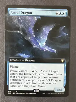 NM Extended Art Astral Dragon, MTG, Baldur's Gate, Magic, 613 - Image 2