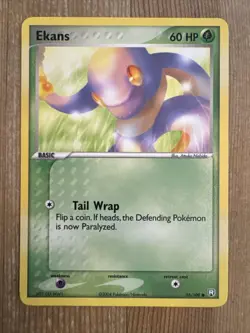 Pokemon TCG Ekans EX Team Rocket Returns 55/109 Regular Common LP - Image 1