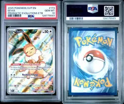 2025 POKEMON SVP BLACK STAR PROMOS - #173 EEVEE PRISMATIC EVOLUTIONS ETB PSA 10 - Image 3