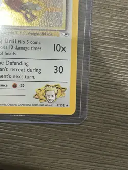Pokemon TCG Gym Heroes Lt. Surge's Fearow 007/132 Unlimited Holo Rare Swirl - Image 4