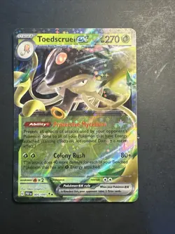 2024 Pokemon Toedscruel ex 5 /91 Scarlet Violet Paldean Fates Holographic - Image 1
