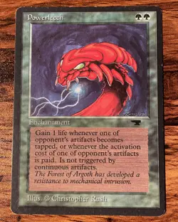 1X MTG Powerleech Antiquities LP-/MP+ Reserved List Vintage Magic X1 - Image 1