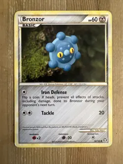 1x - Bronzor - 58/102 - Common MP English Pokemon Triumphant - Image 1