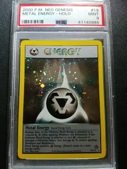 Pokemon PSA 9 Neo Genesis Metal Energy Holo Rare (19/111) MINT - Image 1