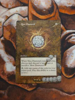 MTG Mox Diamond Hand Painted Alter Stronghold Magic the Gathering Reserved List - Image 1