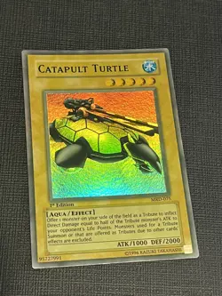 Yugioh Catapult Turtle MRD-075 Super Rare 1st Edition Faded LP - Image 3