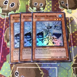 3x Yugioh! Blizzard Warrior HA01-EN002 Playset Super Rare Limited Edition LP - Image 1
