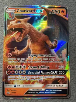 Charizard GX SM195 Black Star Promo Detective Pikachu Pokemon Card Full Art Holo - Image 1