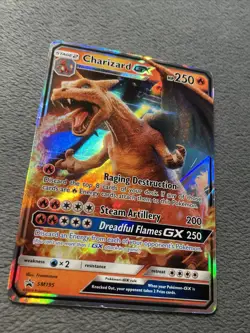 Charizard GX SM195 Black Star Promo Detective Pikachu Pokemon Card Full Art Holo - Image 2