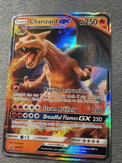 Charizard GX SM195 Black Star Promo Detective Pikachu Pokemon Card Full Art Holo - Image 3