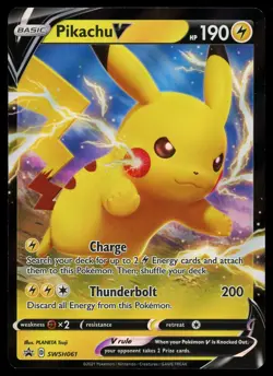 POKEMON CARD - PIKACHU V SWSH0 SWORD & SHIELD PROMOS - Image 1
