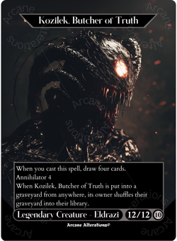 Kozilek, Butcher of Truth - Full Art Altered Art Custom Proxy Cards - Image 1