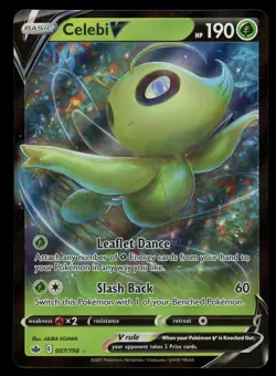 POKEMON CARD - CELEBI V 007/198 SWORD & SHIELD CHILLING REIGN - Image 1
