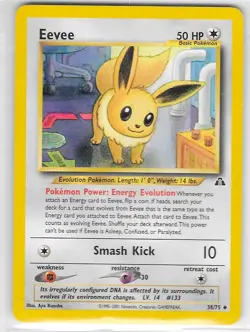 POKEMON CARD - EEVEE 38/75 NEO DISCOVERY - Image 1
