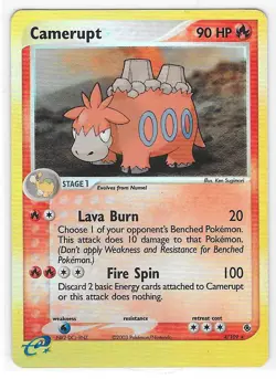 POKEMON CARD - CAMERUPT REVERSE HOLO 4/109 EX RUBY SAPPHIRE - Image 1