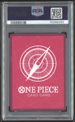 ONE PIECE CARD GAME ROMANCE DAWN JAPANESE TRAFALGAR LAW ALT ART OP01-002 PSA 10 - Image 2