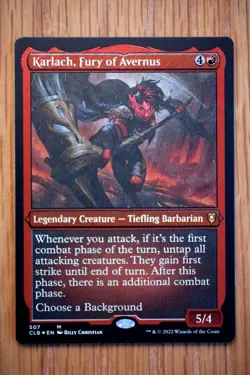 Karlach, Fury of Avernus Foil Etched Commander Legends *Pack Fresh NM* Magic MTG - Image 1
