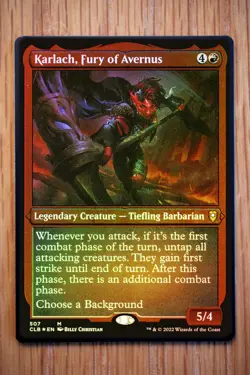 Karlach, Fury of Avernus Foil Etched Commander Legends *Pack Fresh NM* Magic MTG - Image 3