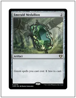 1x Emerald Medallion, Commander Masters, Magic the Gathering MTG NM - Image 1
