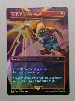 MTG x FINAL FANTASY SECRET LAIR - VIVI'S THUNDER MAGIC #1871 RAINBOW FOIL - Image 1