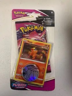 NEW Fusion Strike Tepig Blister BOLD SWIRL Pokemon TCG Sword and Shield Cards - Image 1