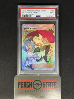 PSA 9 Jessie & James 68/68 Pokemon Team Rocket Hidden Fates Full Art Card MINT - Image 1