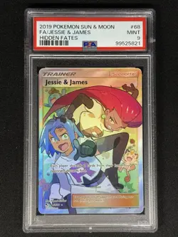 PSA 9 Jessie & James 68/68 Pokemon Team Rocket Hidden Fates Full Art Card MINT - Image 2