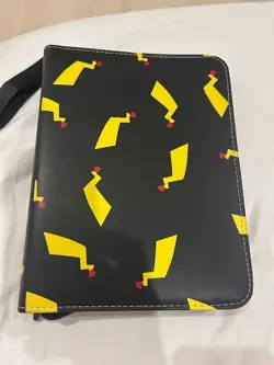 Black Pokemon Card Binder - Pikachu 900 Card Binder - Black and Yellow TCG Gift - Image 2