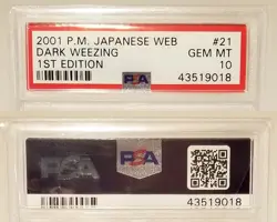 PSA 10 Dark Weezing #21 1st Edition Japanese Pokemon Web 2001 - Image 3