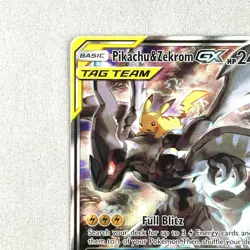 Pikachu & Zekrom GX SM168 NM Black Star Promo Tag Team Full Art Pokemon TCG - Image 4