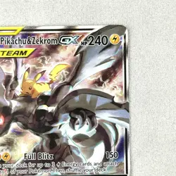 Pikachu & Zekrom GX SM168 NM Black Star Promo Tag Team Full Art Pokemon TCG - Image 5