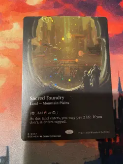 MTG Edge of Eternities Sacred Foundry Borderless Galaxy Foil - Image 1