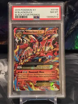 2015 POKEMON XY BLACK STAR PROMOS #XY86 M BLAZIKEN EX PSA 8 - Image 1