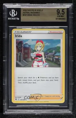 Irida Pokemon Sword & Shield Astral Radiance BGS 9.5 GEM MINT - Image 1