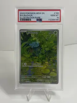 2023 POKEMON MEW EN-151 ILLUSTRATION RARE #166 BULBASAUR PSA 10 - Image 1