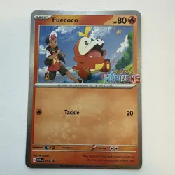 Fuecoco SVP 192 Black Star Promo Pokemon Horizons Stamp Pokemon TCG Stamped - Image 1