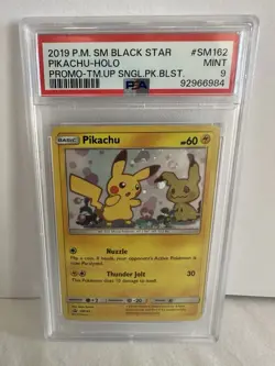 Pikachu PSA 9 & Mimikyu PSA 9 SM 162 & SM 163 Sequential Set Team Up Pokemon - Image 3