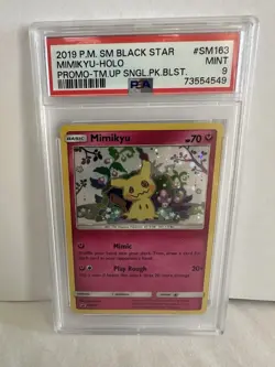 Pikachu PSA 9 & Mimikyu PSA 9 SM 162 & SM 163 Sequential Set Team Up Pokemon - Image 5