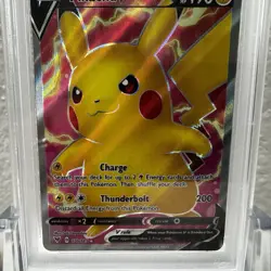 Pokemon 2020 Sword & Shield Vivid Voltage 170/185 Full Art Pikachu V PSA 9 - Image 3