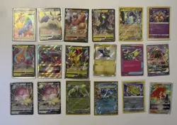 18pc Pokemon Card Lot Ultra Rare Trainer, V, EX, Radiant, Baby shiny, Vstar, ETC - Image 1