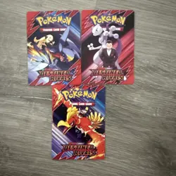 Destined Rivals Build Battle Trainer Tip Cards (3) - Mewtwo, garchomp, ho-oh - Image 1
