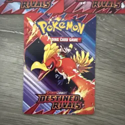 Destined Rivals Build Battle Trainer Tip Cards (3) - Mewtwo, garchomp, ho-oh - Image 2